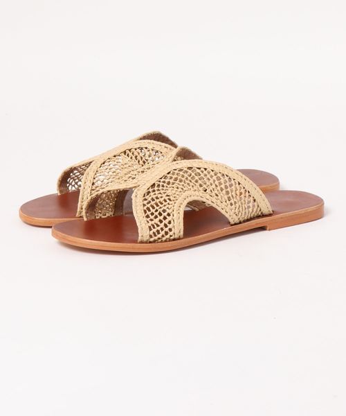 DouDou（ドゥドゥ）の「ペーパークロスフラットサンダル（サンダル・レディース・ベージュ・37/38）」の5枚目の写真