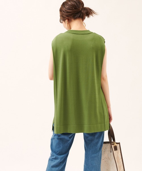 natural couture（ナチュラルクチュール）の「サイドタックノースリニット（ニット/セーター・レディース・ベージュ/ブラウン/ブルー/グリーン・FREE）」の16枚目の写真