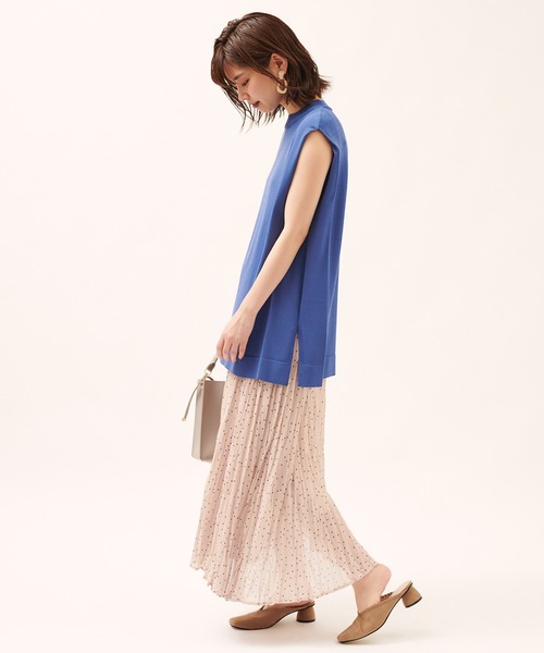 natural couture（ナチュラルクチュール）の「サイドタックノースリニット（ニット/セーター・レディース・ベージュ/ブラウン/ブルー/グリーン・FREE）」の19枚目の写真