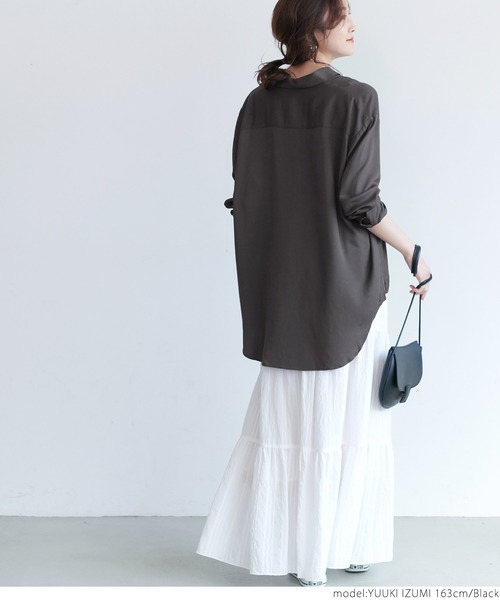 coca(coca)(コカ)の「シンプルブラウス(シャツ/ブラウス・レディース・ホワイト/ブラック・ONE SIZE)」の11枚目の写真