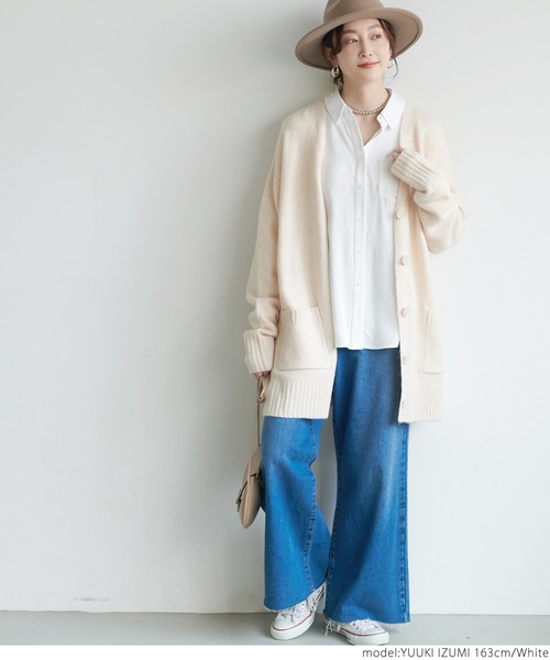 coca(coca)(コカ)の「シンプルブラウス(シャツ/ブラウス・レディース・ホワイト/ブラック・ONE SIZE)」の6枚目の写真