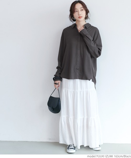 coca(coca)(コカ)の「シンプルブラウス(シャツ/ブラウス・レディース・ホワイト/ブラック・ONE SIZE)」の9枚目の写真
