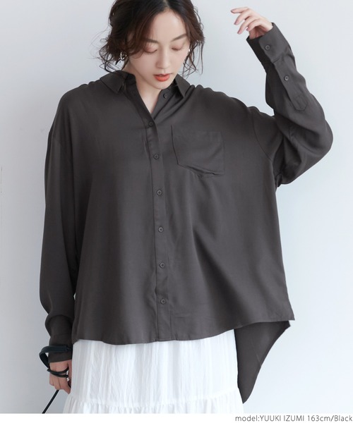 coca(coca)(コカ)の「シンプルブラウス(シャツ/ブラウス・レディース・ホワイト/ブラック・ONE SIZE)」の10枚目の写真