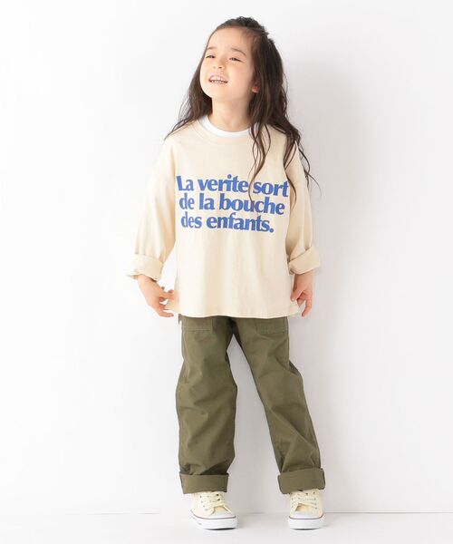 SHIPS any(シップス エニィ)の「【SHIPSany別注】MONMIMI:プリント ロングスリーブTシャツ/ロンT 110-140cm <KIDS>(Tシャツ/カットソー・キッズ・ホワイト/ベージュ・110/120/130/140)」の8枚目の写真