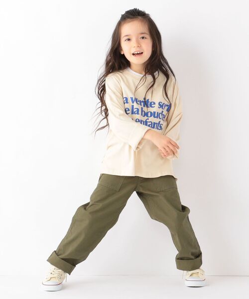 SHIPS any(シップス エニィ)の「【SHIPSany別注】MONMIMI:プリント ロングスリーブTシャツ/ロンT 110-140cm <KIDS>(Tシャツ/カットソー・キッズ・ホワイト/ベージュ・110/120/130/140)」の18枚目の写真