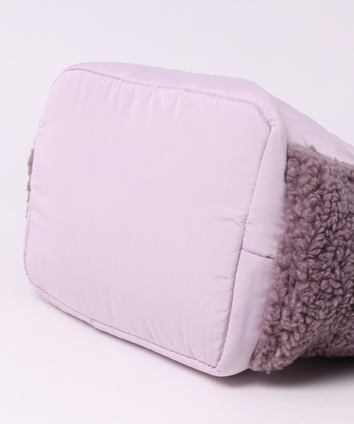 BeBe（ベベ）の「BeBe/タフタボアポケット付きバッグ（トートバッグ・キッズ・オフホワイト/パープル・ONESIZE）」の6枚目の写真