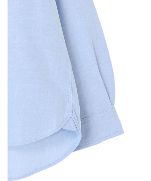 AMERICAN HOLIC（アメリカンホリック）の「スタンドカラー綿オックスシャツ（シャツ/ブラウス・レディース・ベージュ/ネイビー/オフホワイト/サックスブルー/ストライプ/チェック/ブルー系その他4・MEDIUM/LARGE）」の18枚目の写真