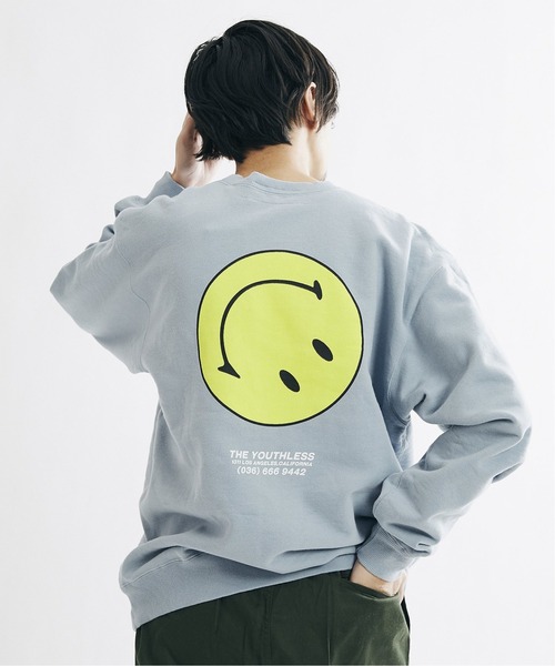 JOURNAL STANDARD（ジャーナルスタンダード）の「【YOUTHLESS】ニコチャン トレーナー バック（スウェット・メンズ・ホワイト/ブラック/パープル/ネイビー/オレンジ・MEDIUM/LARGE）」の9枚目の写真