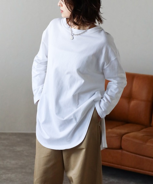salsationサルセーション新作サイドスリットTシャツダークブラウンＳサイズ サルセーションウェアsalsation新作サイドスリットTシャツダーク