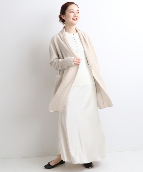 IENA（イエナ）の「Chess ストールカラー カーディガン◆（カーディガン/ボレロ・レディース・チャコールグレー/ベージュ系その他・FREE）」の16枚目の写真