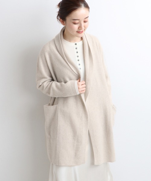 IENA（イエナ）の「Chess ストールカラー カーディガン◆（カーディガン/ボレロ・レディース・チャコールグレー/ベージュ系その他・FREE）」の11枚目の写真