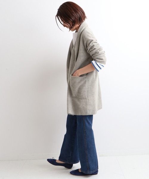 IENA（イエナ）の「Chess ストールカラー カーディガン◆（カーディガン/ボレロ・レディース・チャコールグレー/ベージュ系その他・FREE）」の12枚目の写真