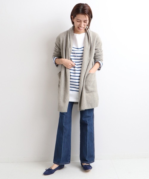 IENA（イエナ）の「Chess ストールカラー カーディガン◆（カーディガン/ボレロ・レディース・チャコールグレー/ベージュ系その他・FREE）」の18枚目の写真