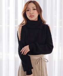 LIPSERVICE | ショルダースリットケーブルニット(ニット/セーター)