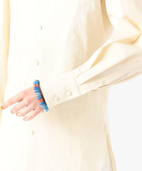 MACPHEE（マカフィー）の「タッサーピケ ボザムチュニックシャツ（シャツ/ブラウス・レディース・イエロー/ライトベージュ/ネイビー・36）」の18枚目の写真