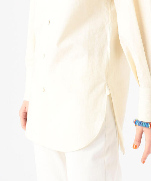 MACPHEE（マカフィー）の「タッサーピケ ボザムチュニックシャツ（シャツ/ブラウス・レディース・イエロー/ライトベージュ/ネイビー・36）」の10枚目の写真