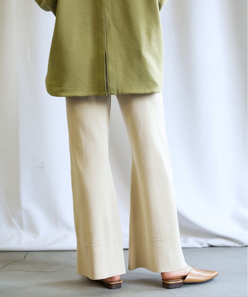 select MOCA（セレクトモカ）の「2021 SS センターラインフレアスプリングニットパンツ（その他パンツ・レディース・ブラック/ベージュ/アイボリー・FREE）」の10枚目の写真