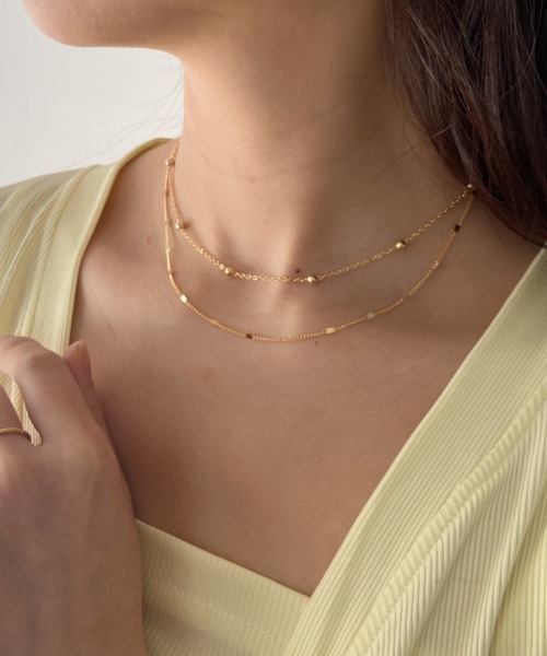 iso（イソ）の「レイヤードボールチェーンネックレス（ネックレス・レディース・シルバー/ゴールド・FREE）」の17枚目の写真