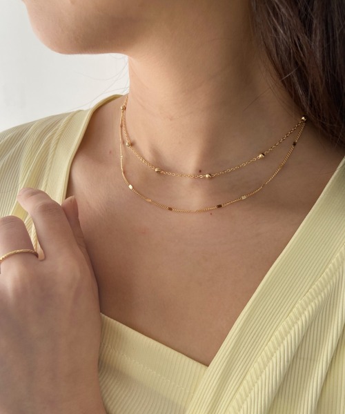 iso（イソ）の「レイヤードボールチェーンネックレス（ネックレス・レディース・シルバー/ゴールド・FREE）」の18枚目の写真