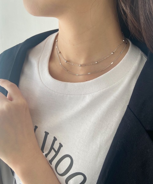 セール】レイヤードボールチェーンネックレス（ネックレス