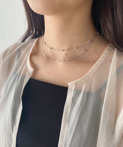 iso（イソ）の「レイヤードボールチェーンネックレス（ネックレス・レディース・シルバー/ゴールド・FREE）」の12枚目の写真