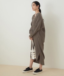 【WEB限定】両面ジャカードカフタンワンピース