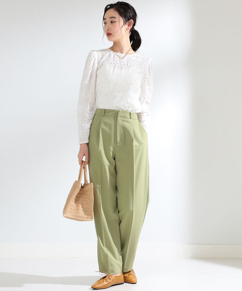 Ray BEAMS（レイビームス）の「Ray BEAMS / カットワーク クロップド ブラウス（シャツ/ブラウス・レディース・ホワイト/ブラック・1/0）」の3枚目の写真