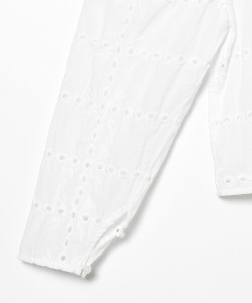 Ray BEAMS（レイビームス）の「Ray BEAMS / カットワーク クロップド ブラウス（シャツ/ブラウス・レディース・ホワイト/ブラック・1/0）」の9枚目の写真