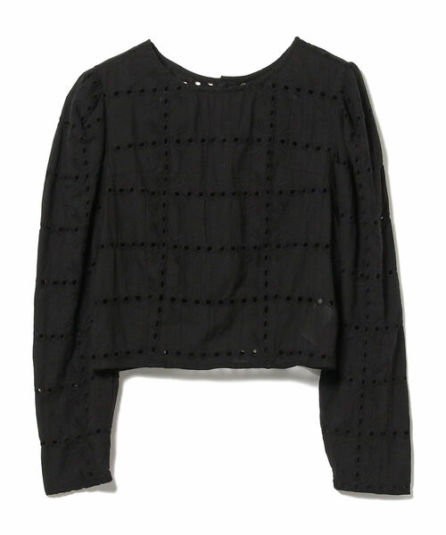 Ray BEAMS（レイビームス）の「Ray BEAMS / カットワーク クロップド ブラウス（シャツ/ブラウス・レディース・ホワイト/ブラック・1/0）」の16枚目の写真