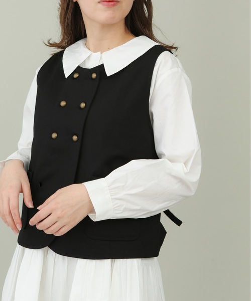 sakishimatokyo(サキシマトーキョー)の「【ZOZO限定】サキシマamp「ダブルボタンベスト」(ベスト・レディース・グレイッシュベージュ/ブラック/ライトグリーン・FREE)」の2枚目の写真