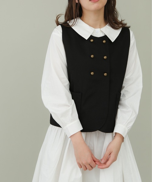 sakishimatokyo(サキシマトーキョー)の「【ZOZO限定】サキシマamp「ダブルボタンベスト」(ベスト・レディース・グレイッシュベージュ/ブラック/ライトグリーン・FREE)」の8枚目の写真