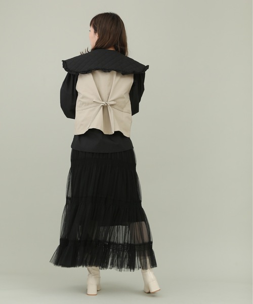 sakishimatokyo(サキシマトーキョー)の「【ZOZO限定】サキシマamp「ダブルボタンベスト」(ベスト・レディース・グレイッシュベージュ/ブラック/ライトグリーン・FREE)」の4枚目の写真