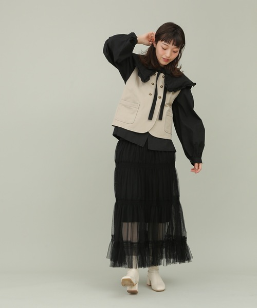 sakishimatokyo(サキシマトーキョー)の「【ZOZO限定】サキシマamp「ダブルボタンベスト」(ベスト・レディース・グレイッシュベージュ/ブラック/ライトグリーン・FREE)」の14枚目の写真