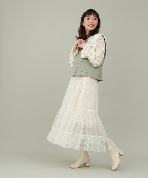 sakishimatokyo(サキシマトーキョー)の「【ZOZO限定】サキシマamp「ダブルボタンベスト」(ベスト・レディース・グレイッシュベージュ/ブラック/ライトグリーン・FREE)」の7枚目の写真