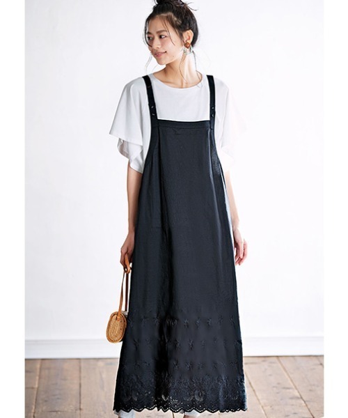 セール 21夏新着 裾スカラップ刺しゅうレースキャミワンピース ワンピース Geera ジーラ のファッション通販 Zozotown