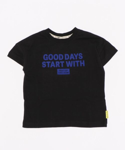 FRUIT OF THE LOOM（フルーツオブザルーム）の「フロックロゴ Pt ドロップショルダー Tee / Tシャツ / 半袖 / 前面 / プリント / カジュアル / ユニセックス / キッズ（Tシャツ/カットソー・キッズ・ホワイト/ブラック/グレー・90-100cm/130-140cm/110-120cm）」の8枚目の写真