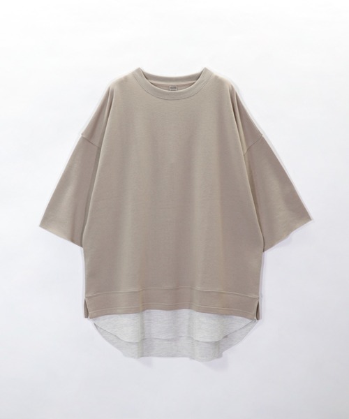 go slow caravan（ゴースローキャラバン）の「UNDERWRAPS / アンダーラップス フェイクレイヤードクルー (M3)（スウェット・レディース・チャコールグレー/ベージュ/ピンク/グリーン・M/L）」の18枚目の写真