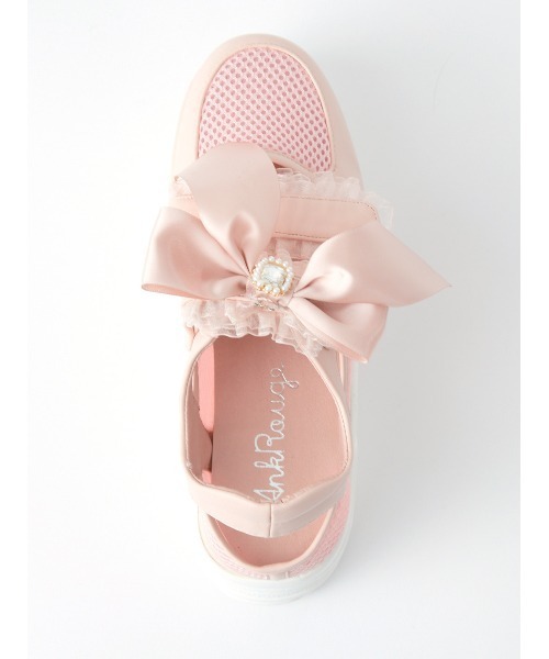 Ank Rouge(アンクルージュ)の「ビジューリボン付スニーカー(スニーカー・レディース・アイボリー/ピンク/ブラック・L/M)」の8枚目の写真