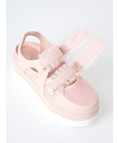 Ank Rouge(アンクルージュ)の「ビジューリボン付スニーカー(スニーカー・レディース・アイボリー/ピンク/ブラック・L/M)」の15枚目の写真