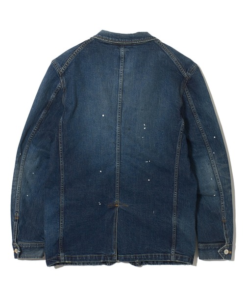 CRIMIE（クライミー）の「BORN RUDE GARAGE STRETCH SELVEDGE DENIM JACKET（デニムジャケット・メンズ・ブラック/インディゴブルー・XXL/S/L/XL/M）」の5枚目の写真