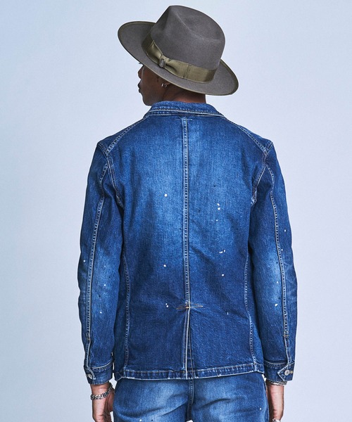 CRIMIE（クライミー）の「BORN RUDE GARAGE STRETCH SELVEDGE DENIM JACKET（デニムジャケット・メンズ・ブラック/インディゴブルー・XXL/S/L/XL/M）」の13枚目の写真