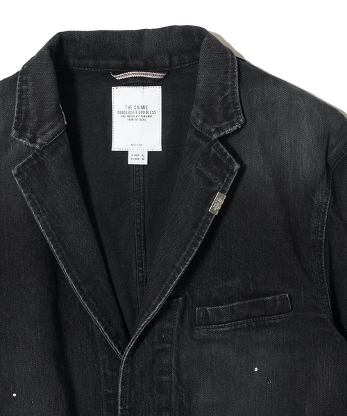 CRIMIE（クライミー）の「BORN RUDE GARAGE STRETCH SELVEDGE DENIM JACKET（デニムジャケット・メンズ・ブラック/インディゴブルー・XXL/S/L/XL/M）」の17枚目の写真