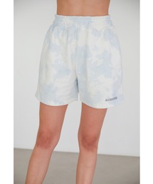 ALEXIA STAM | Logo Tie Dye Sweat Shorts/ ロゴタイダイスウェットショーツ(スウェットパンツ)
