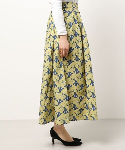 Lugnoncure（ルノンキュール）の「アフリカン柄スカート（スカート・レディース・ダークブラウン/イエロー/ブルー・ﾌﾘ-）」の4枚目の写真