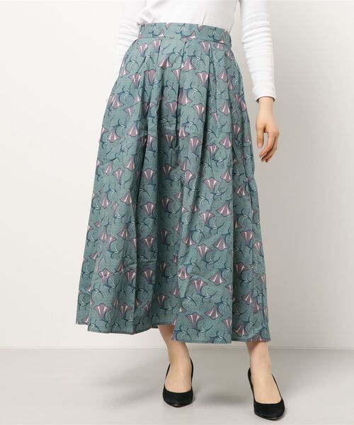 Lugnoncure（ルノンキュール）の「アフリカン柄スカート（スカート・レディース・ダークブラウン/イエロー/ブルー・ﾌﾘ-）」の6枚目の写真