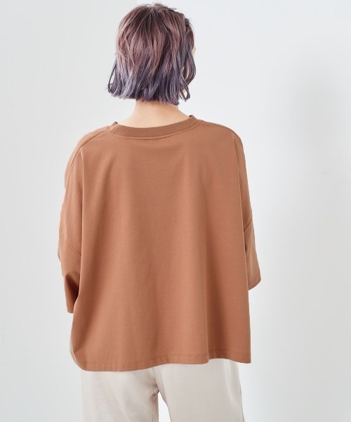 CONVERSE(コンバース)の「【CONVERSE】シルケット ビッグドロップTee(Tシャツ/カットソー・レディース・グレー/ブラウン/チャコール・M)」の7枚目の写真