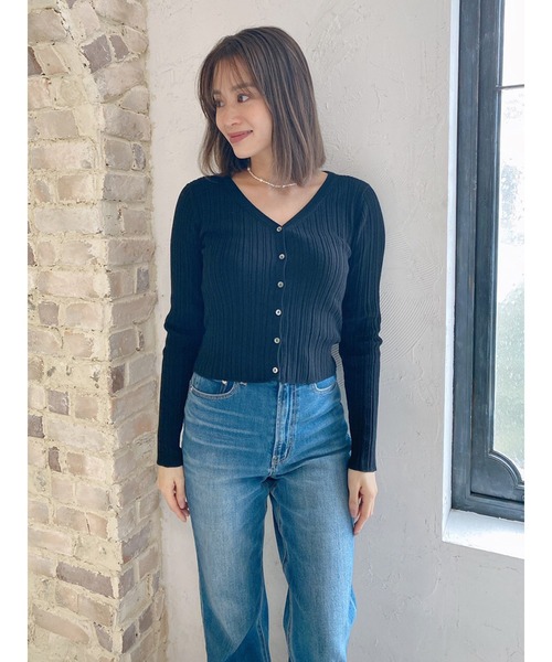 Vicente（ヴィセンテ）の「Henry kint cardigan（ニット/セーター・レディース・ブラック/ベージュ/オフホワイト・FREE）」の10枚目の写真