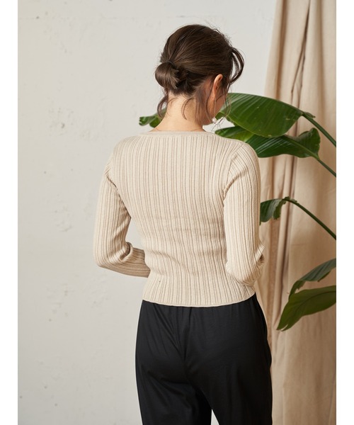 Vicente（ヴィセンテ）の「Henry kint cardigan（ニット/セーター・レディース・ブラック/ベージュ/オフホワイト・FREE）」の14枚目の写真