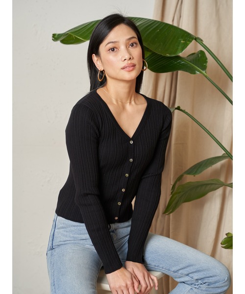 Vicente（ヴィセンテ）の「Henry kint cardigan（ニット/セーター・レディース・ブラック/ベージュ/オフホワイト・FREE）」の22枚目の写真