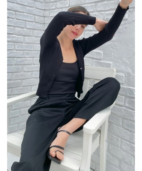 Vicente（ヴィセンテ）の「Henry kint cardigan（ニット/セーター・レディース・ブラック/ベージュ/オフホワイト・FREE）」の20枚目の写真